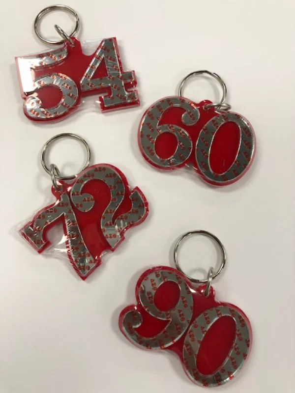 Luxury Customization Delta Double Number Keychains (51-99)
