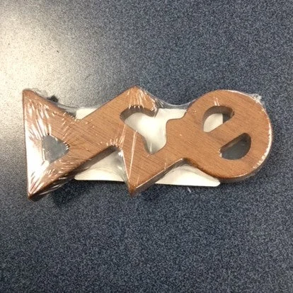 Easy Chic Delta Large Wood Greek Pin