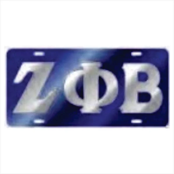 Short Design Zeta Blue Color Inlaid Mirror Auto Tag