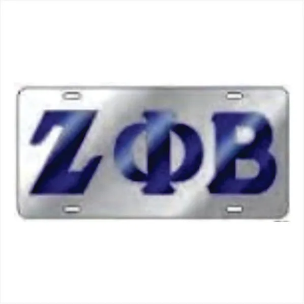 New Autumn And Winter Styles Zeta Silver Color Inlaid Mirror Auto Tag