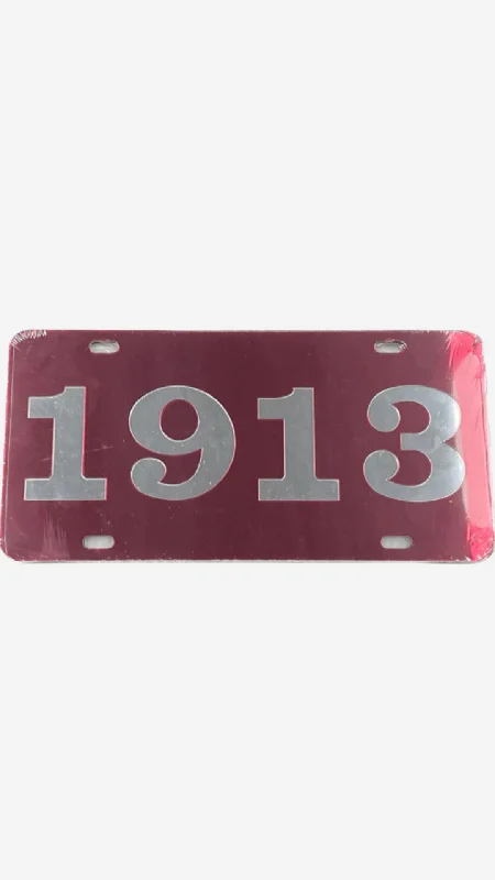 Modern Comfort Delta Red Inlaid Founders Mirror Auto Tag