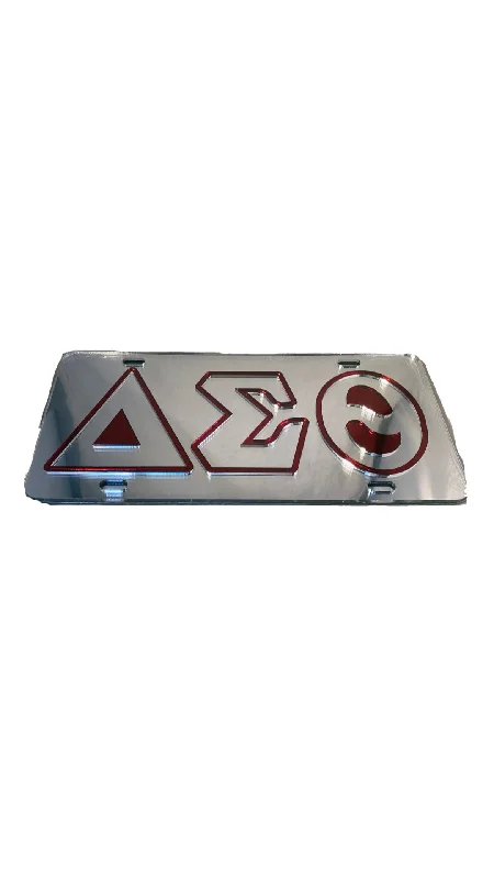 Comfortable Fashion Delta Silver Outline Mirror Auto Tag