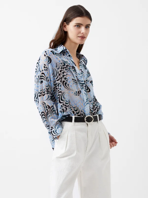 End Of The Year Diandra Devore V-Neck Button Through Popover Shirt