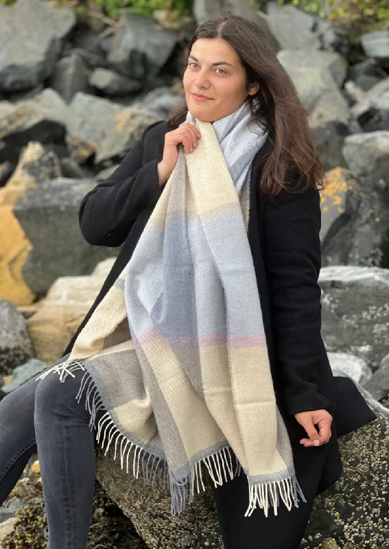 Stylish Jackets Mcnutt Pashmina Wrap | Lilac Stripe