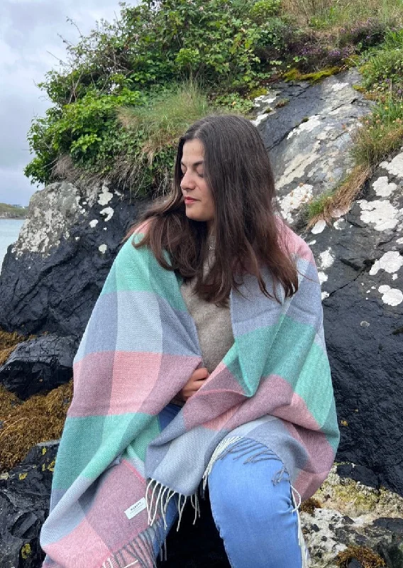 Breezy Comfort Mcnutt Pashmina Wrap | Spearmint & Smoke