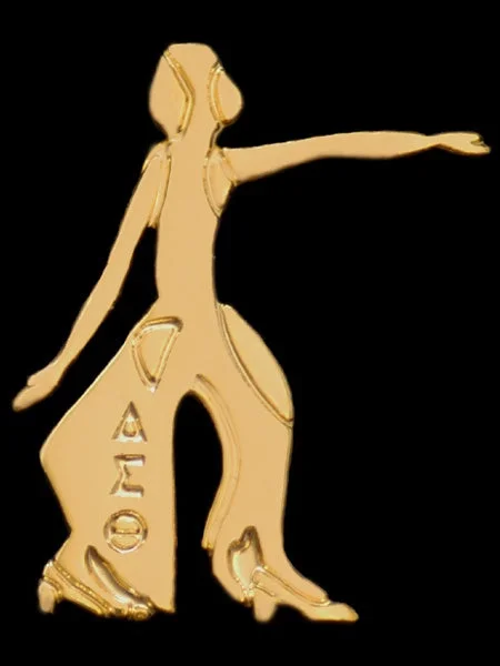 Stylish Ease Delta Polished Gold Fortitude Lapel Pin