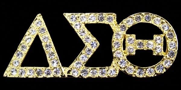 Relaxed Fit Wear Delta Gold Austrian Clear Crystal Pin