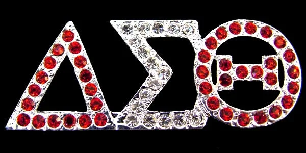 Comfort Fit Delta Silver Austrian Red and Crystal Pin