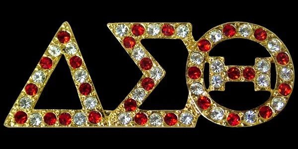 Soft Feel Delta Gold Austrian Multi Crystal Pin