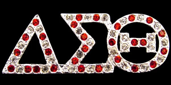 Soft Touch Delta Silver Austrian Multi Crystal Pin