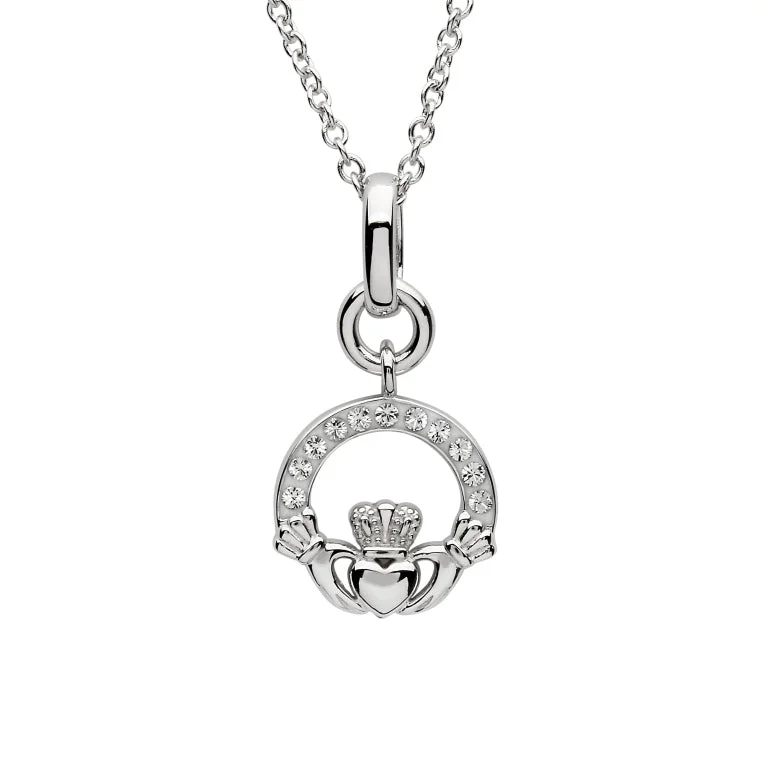 High Street Style Silver Claddagh Pendant