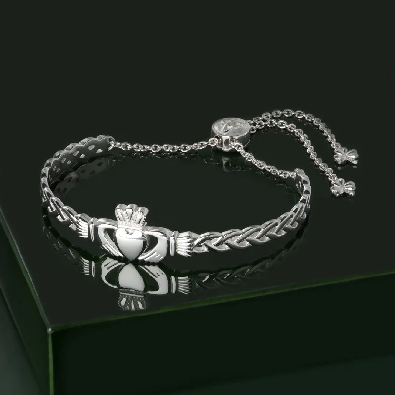 Comfortable Tops Celtic Claddagh Draw String Bangle