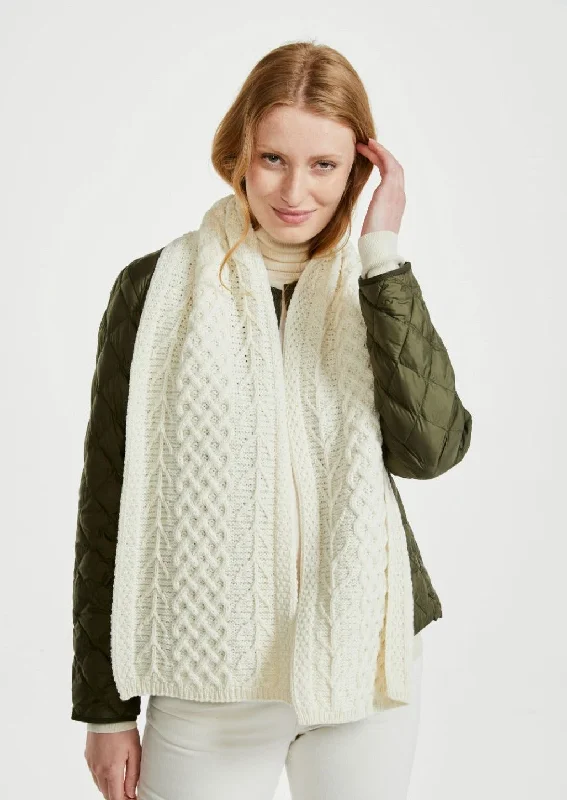 Personalized Outfit Aran Tree Of Life Scarf | Natural