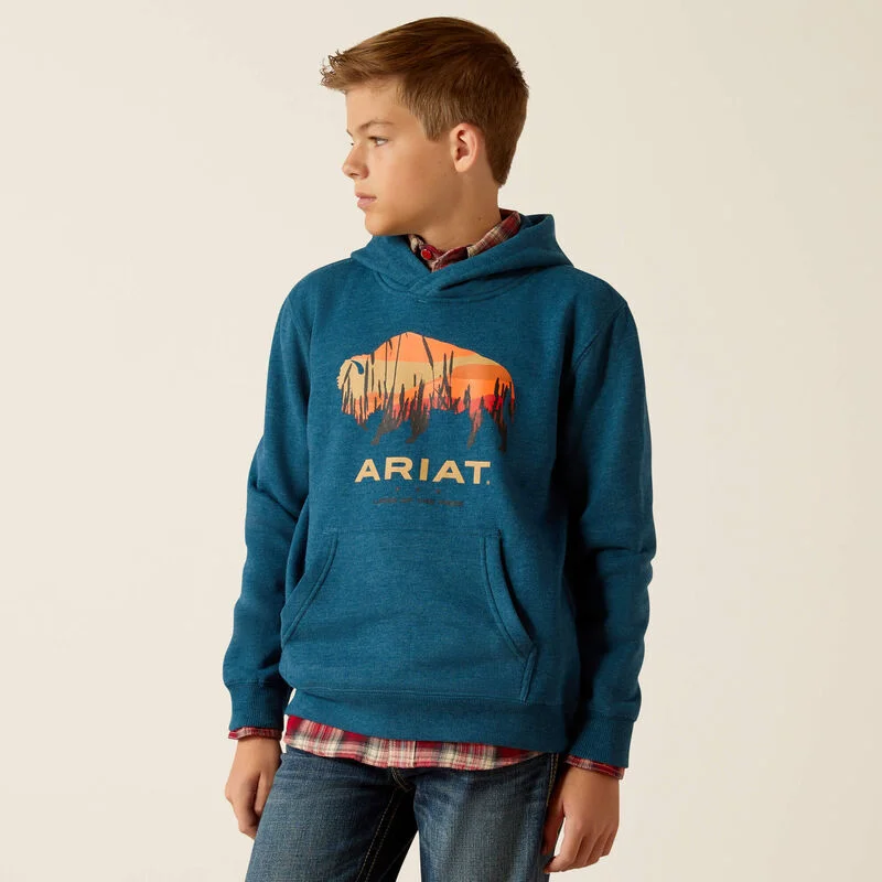 Thin Design Ariat Boy's Bison Plains Hoodie