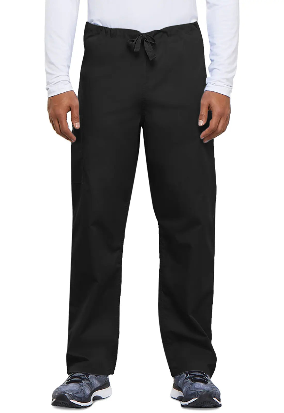 Embroidery Design Cherokee Unisex 3-Pocket Drawstring Cargo Pant - Black