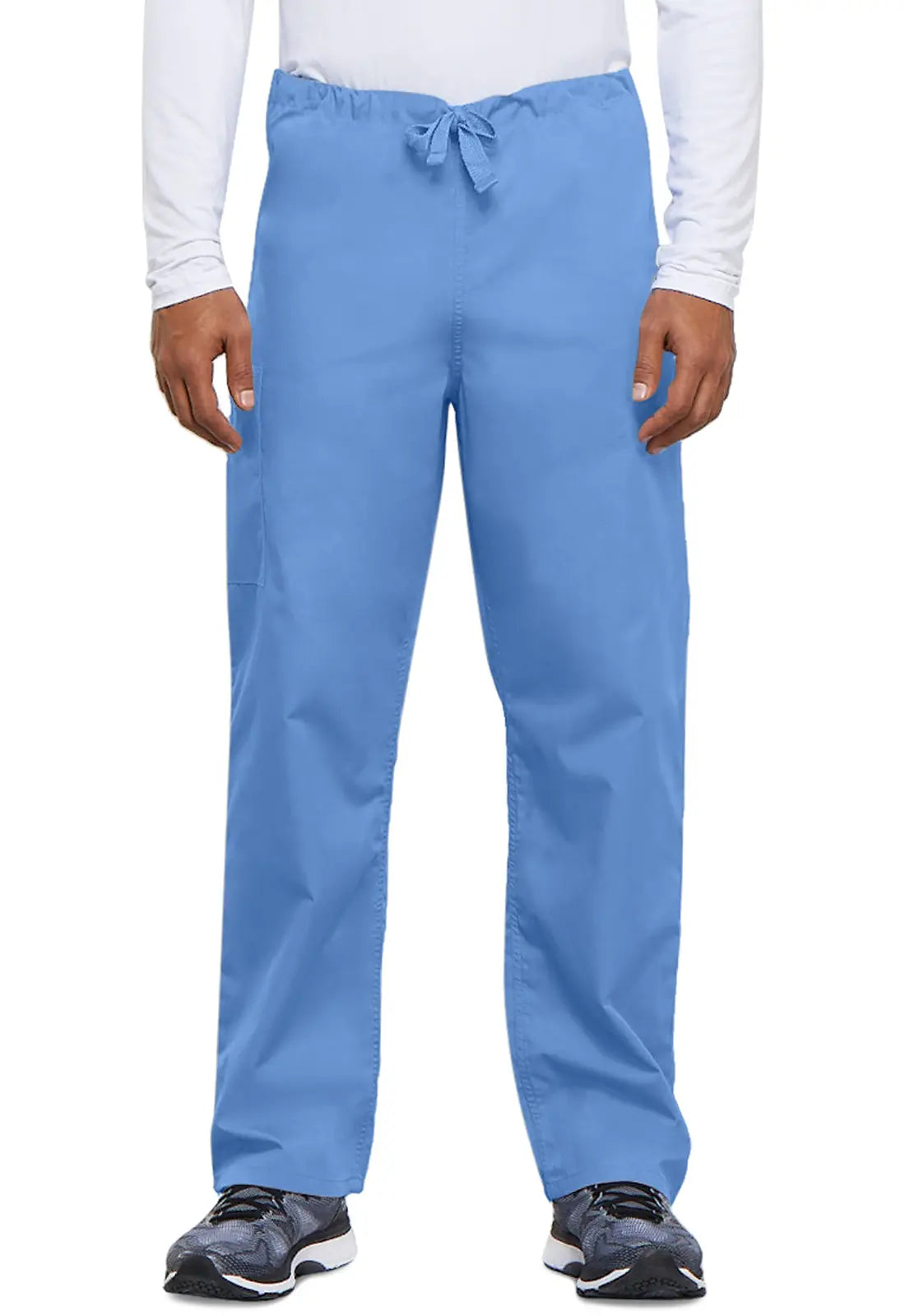 Floral Prints Cherokee Unisex 3-Pocket Drawstring Cargo Pant - Ceil Blue