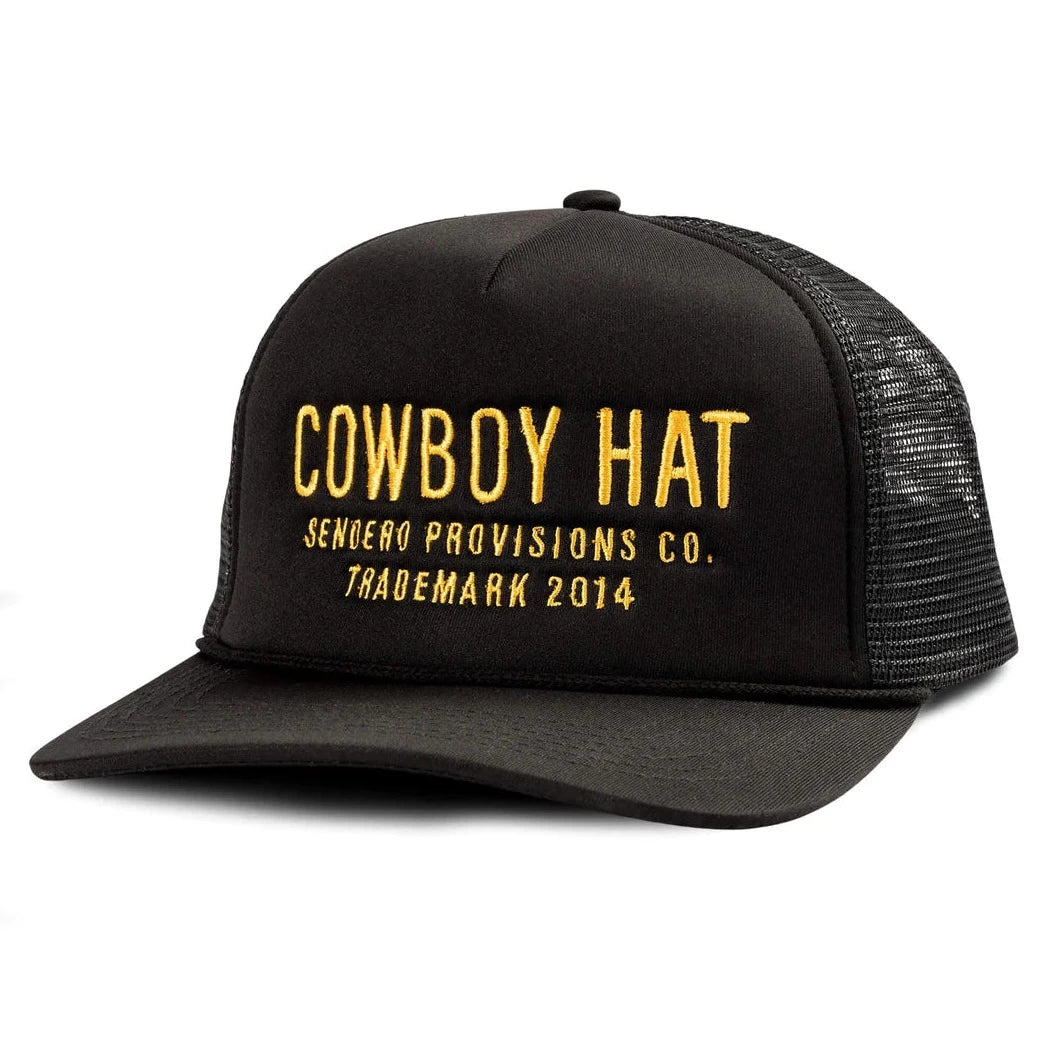 Warm Atmosphere Sendero Provisions Co. "Cowboy Hat" Snapback Hat in Black