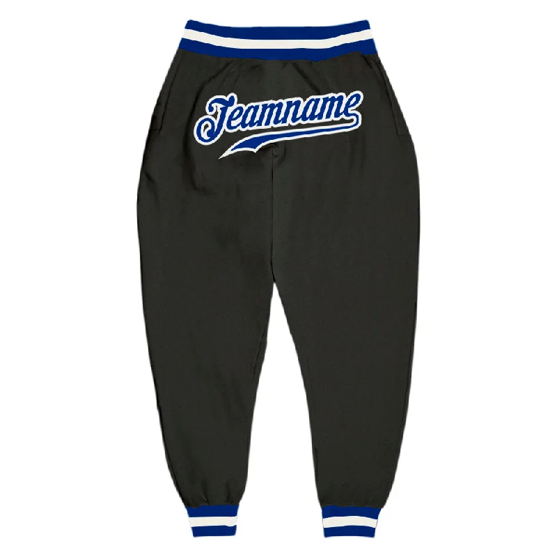 New Products Custom Black Royal-White Sports Pants