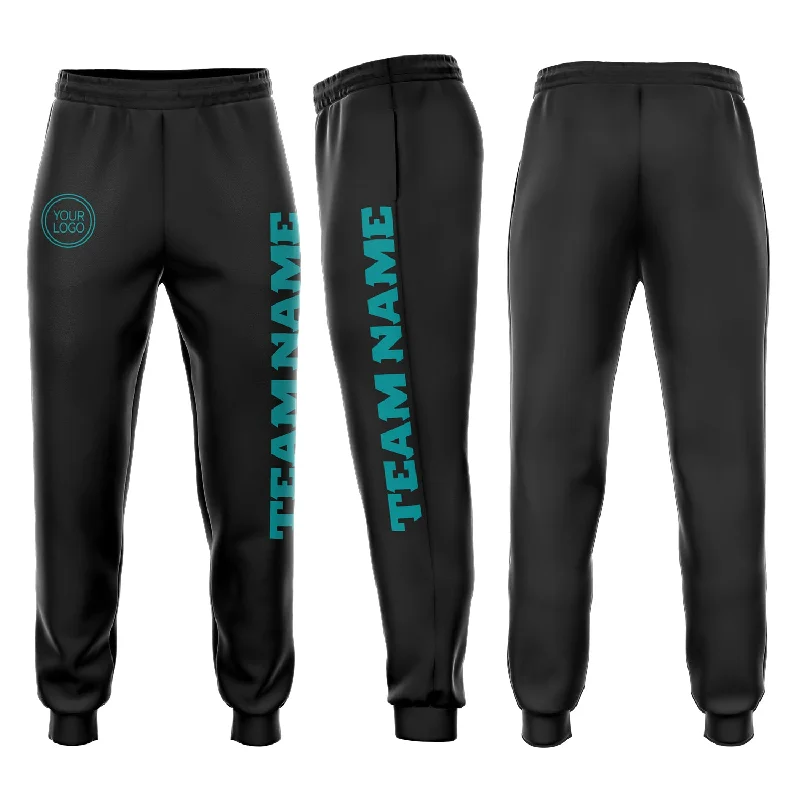 Classic Color Custom Black Aqua Fleece Jogger Sweatpants