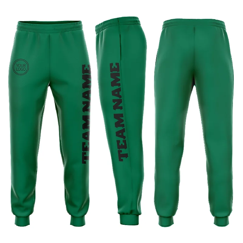 Body Design Custom Kelly Green Black Fleece Jogger Sweatpants