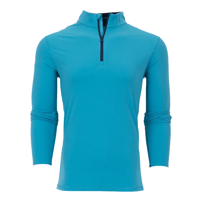 Stretch Design Tate Mockneck Quarter-Zip (Cyano)