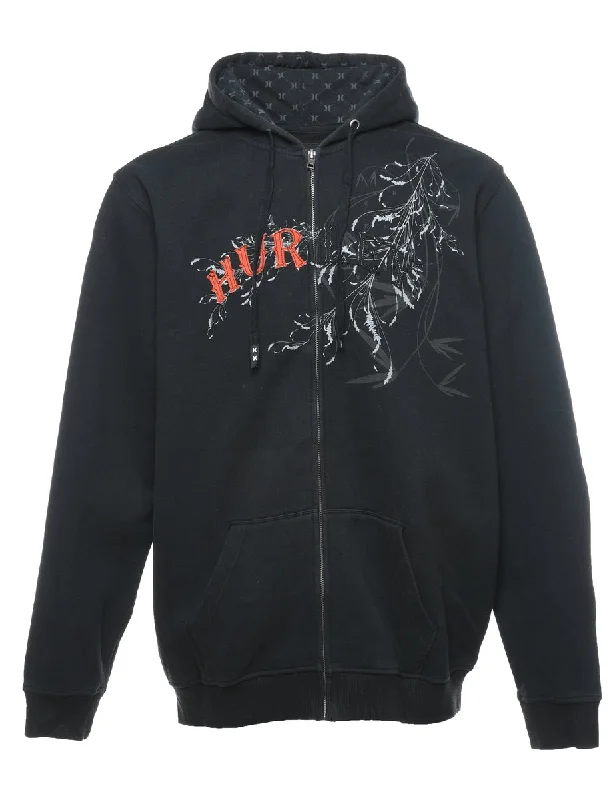 End Of The Year Hurley X Black Printed Hoodie - XXL