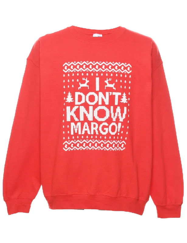 Tropical Style I Don't Know Margo Christmas Sweatshirt - L