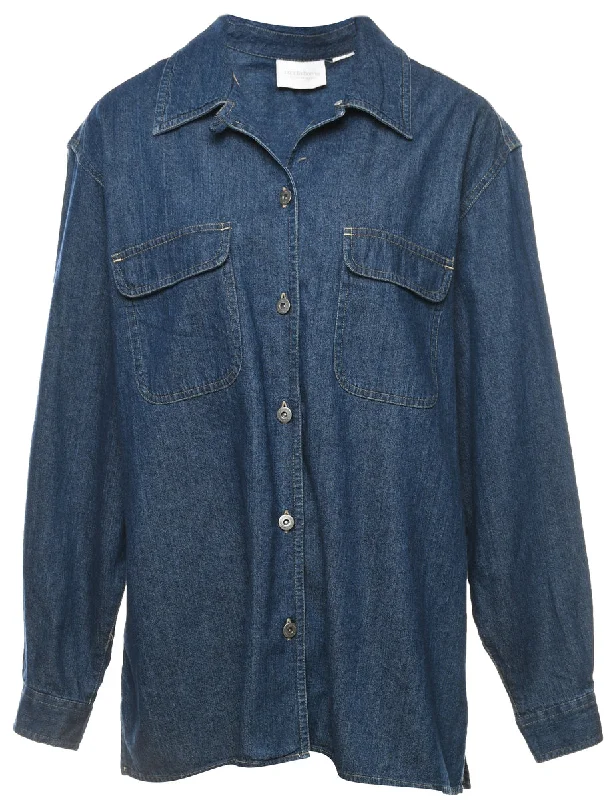 Street Fashion Indigo Denim Shirt - L