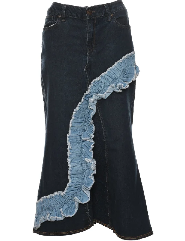 Versatile Itinerary Indigo Denim Y2K Skirt - M