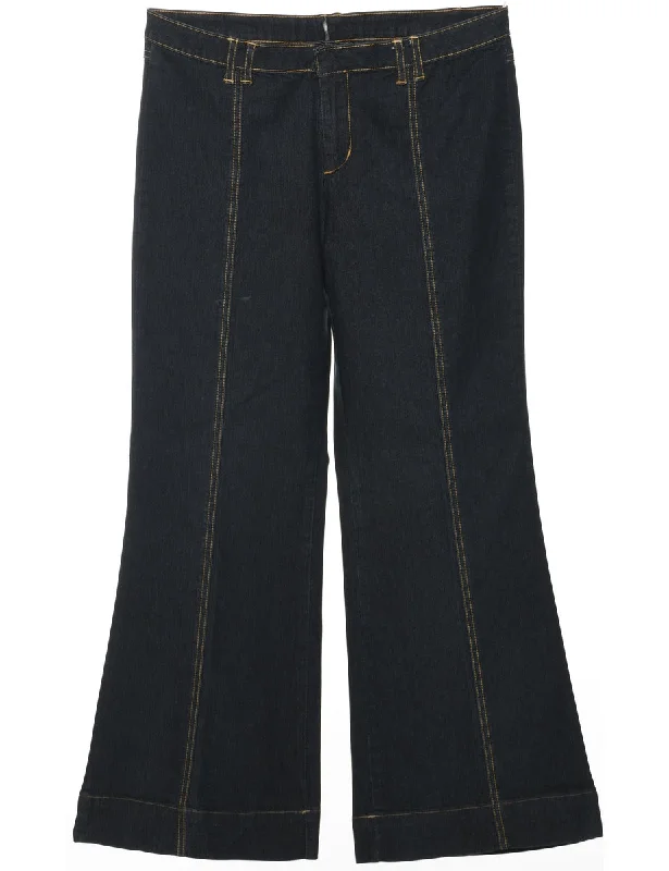 High-end Sense Indigo Flared Y2K Jeans - W32 L29