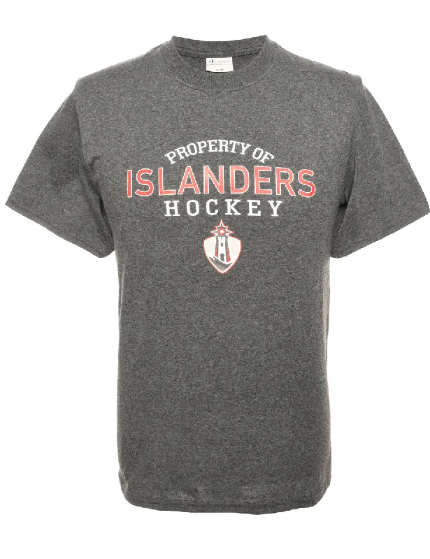 Free Design Islanders Ice Hockey Sports T-shirt - L