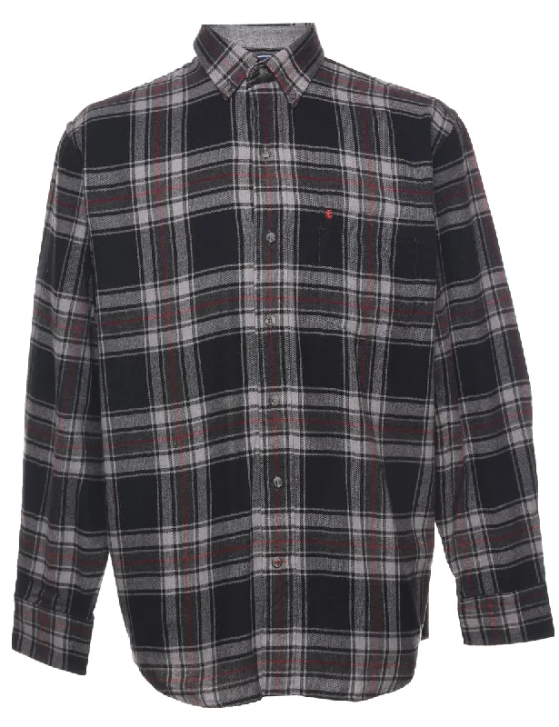 Stylish Comfort Izod Checked Shirt - M