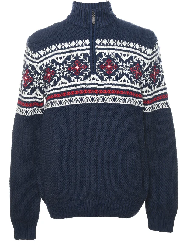 Cozy Chic Izod Nordic Jumper - L