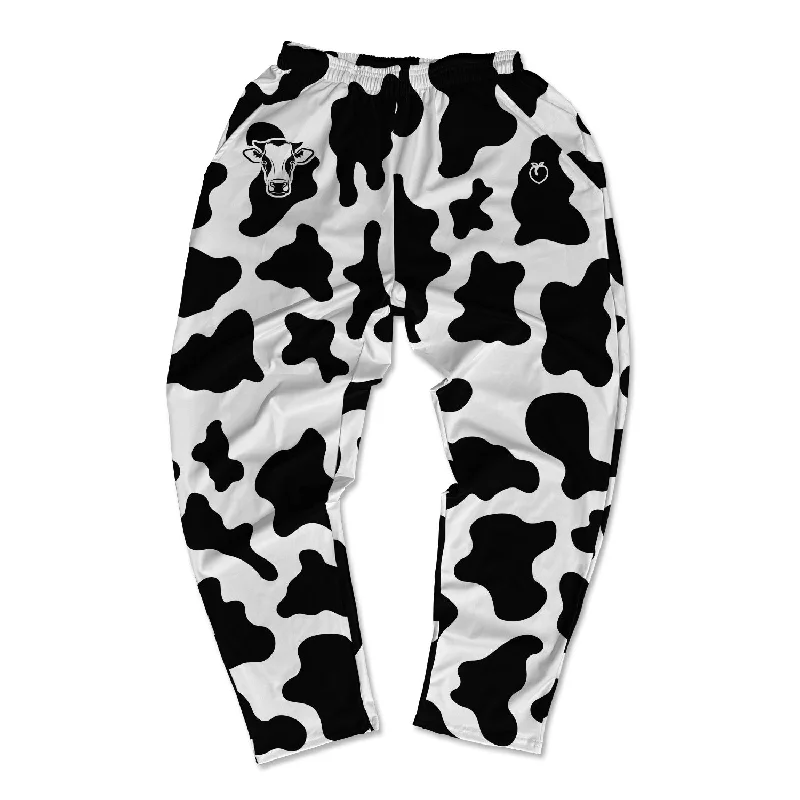 Breathable Comfort Muscle Pants - Cow Print