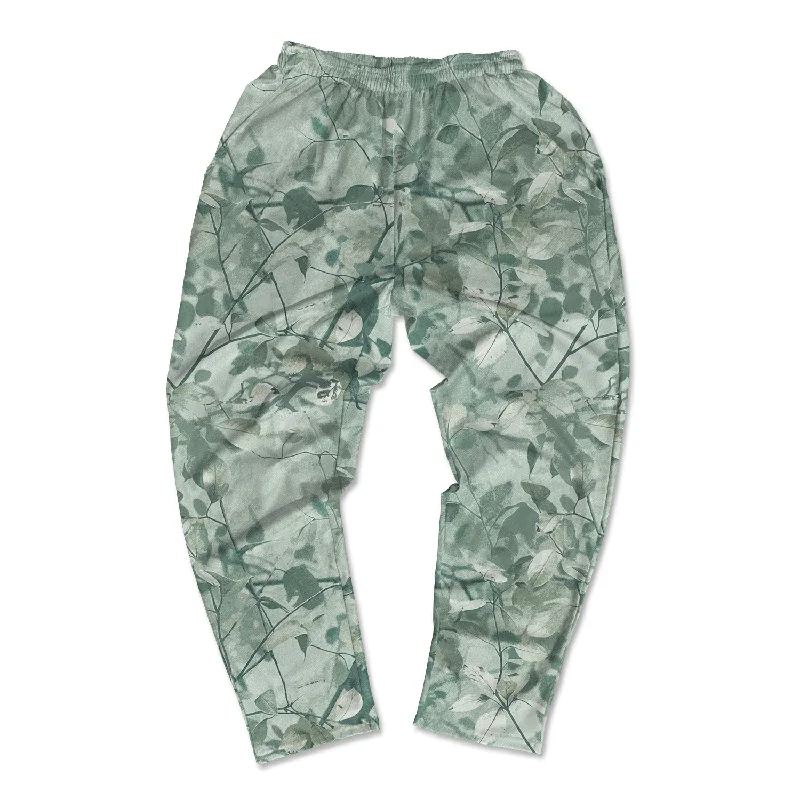 Comfy Layers Muscle Pants - Green Leaves