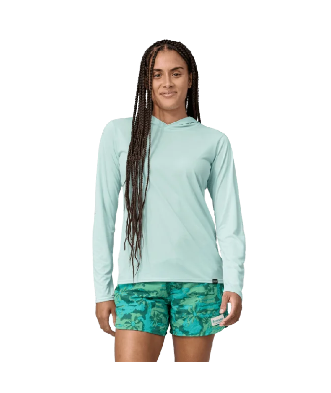 Short Design Patagonia Cap Cool Daily Hooded L/S Shirt-Wispy Green