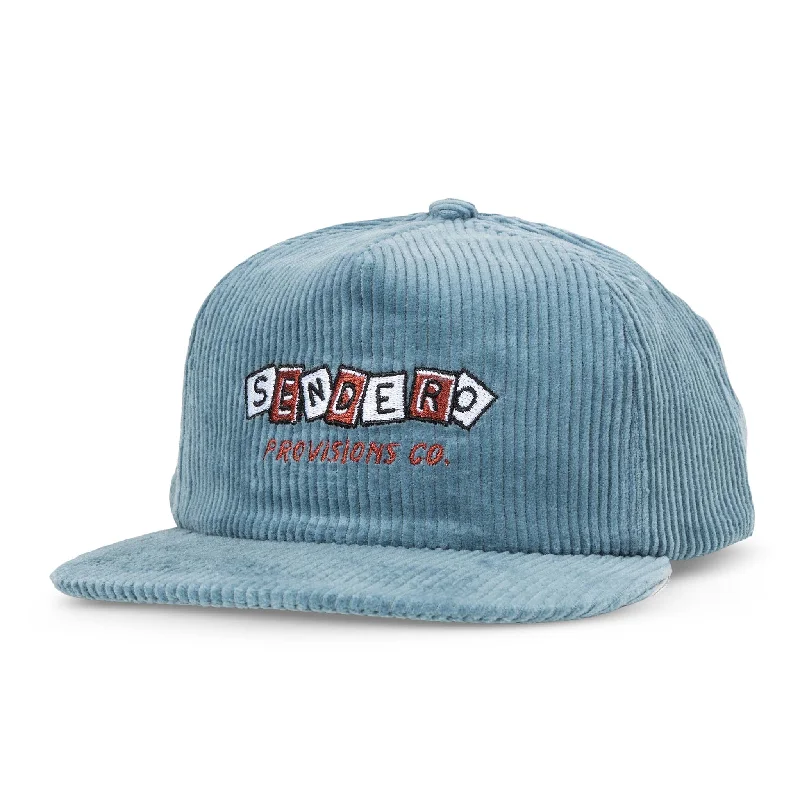 Slim Fit Sendero Provisions Co. "County Fair" Corduroy Snapback Hat in Blue