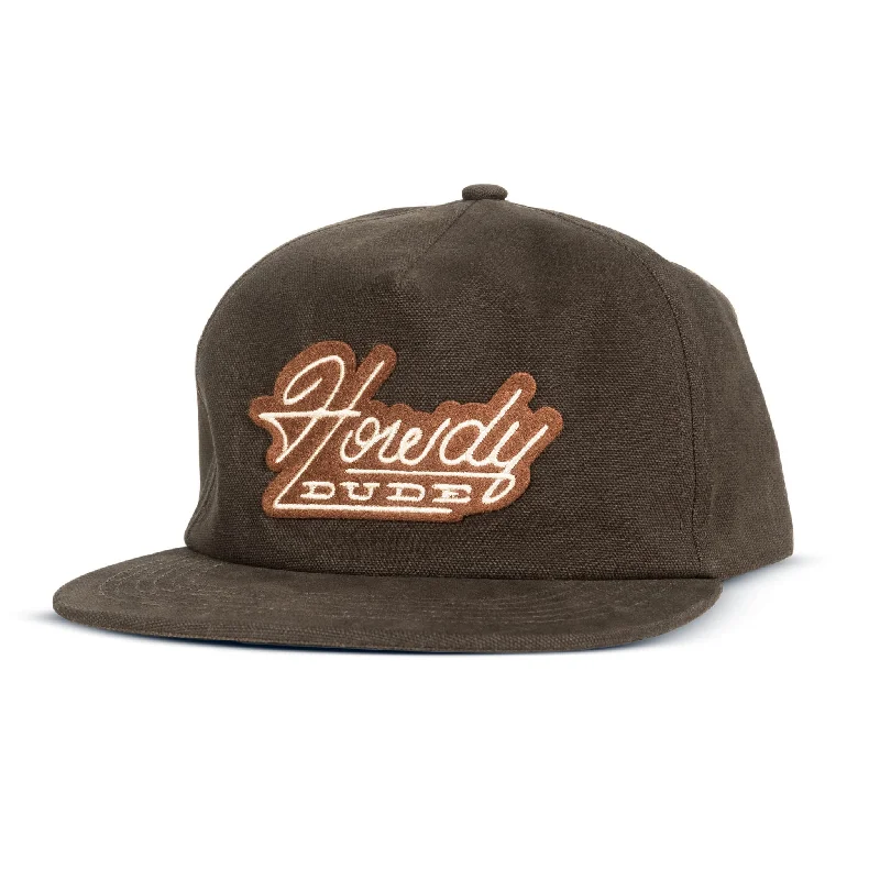 Wearable At Home Or Out Sendero Provisions Co. "Howdy Dude" Snapback Hat in Brown