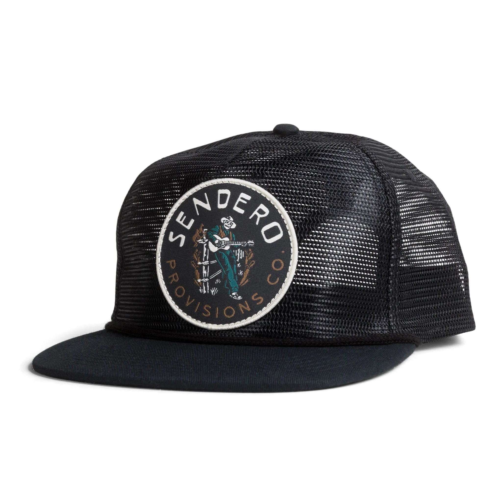 Double-sided Wear Sendero Provisions Co. "Still Pickin'" Snapback Hat in Black