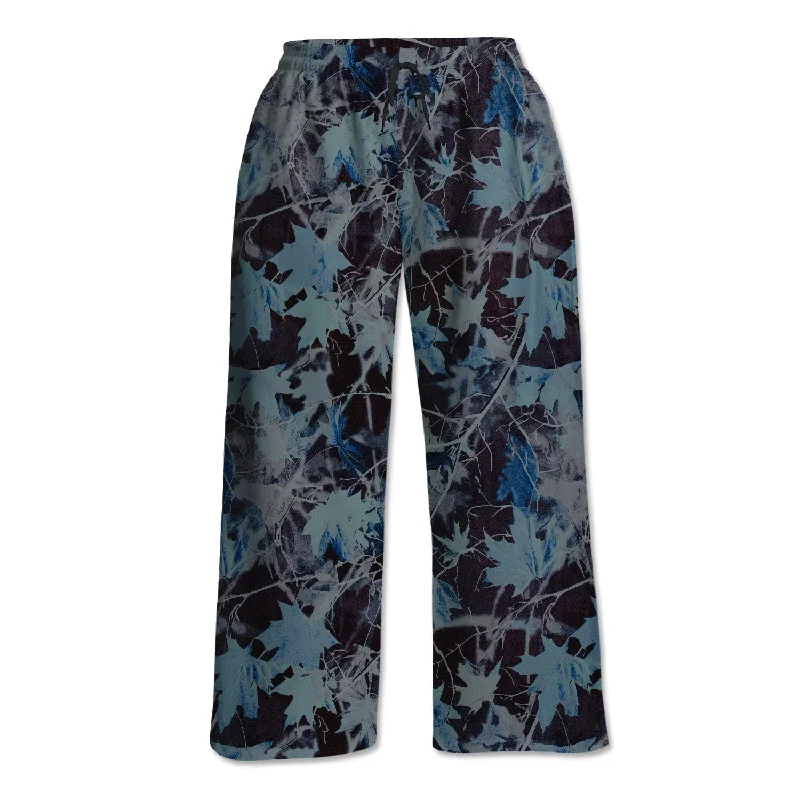 Comfortable Fashion Unisex Lounge Pants - Blue & Black Maple Leaves