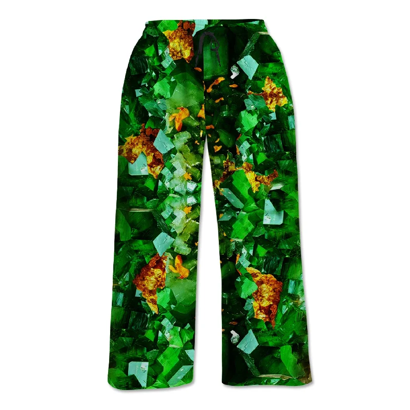 Trendy Wear Unisex Lounge Pants - Emerald And Gold