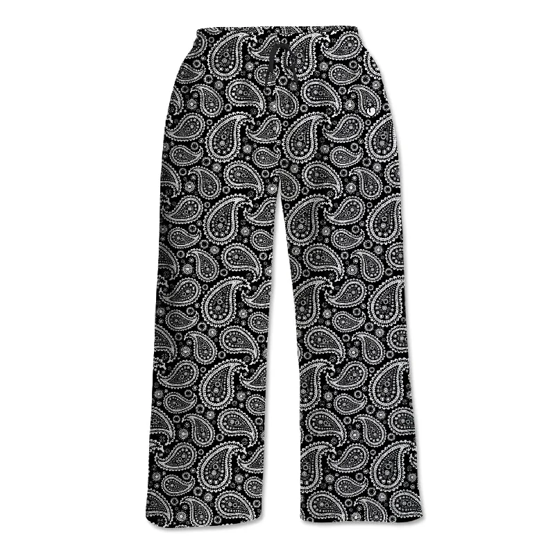 Fashion Comfort Unisex Lounge Pants - Paisley B&W