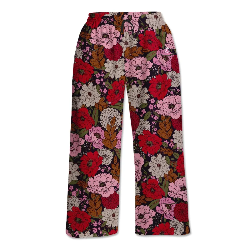 Soft Layers Unisex Lounge Pants - Retro Flowers