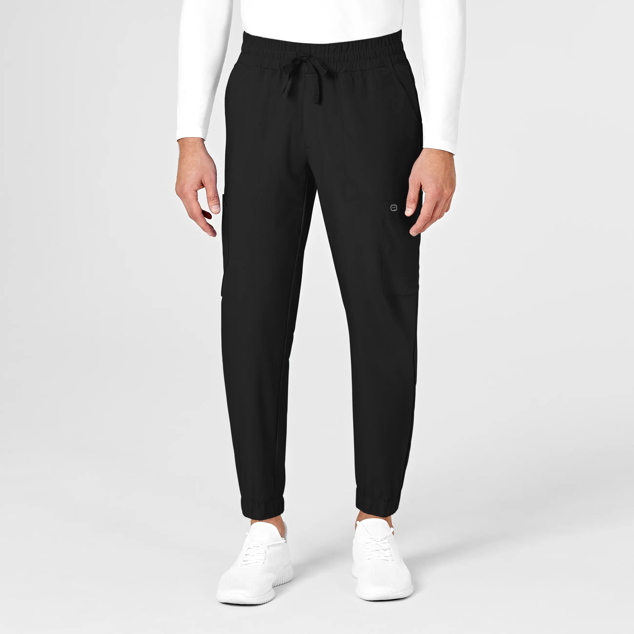 Sports Series Wink Men's W123 Cargo Jogger Scrub Pant - Black