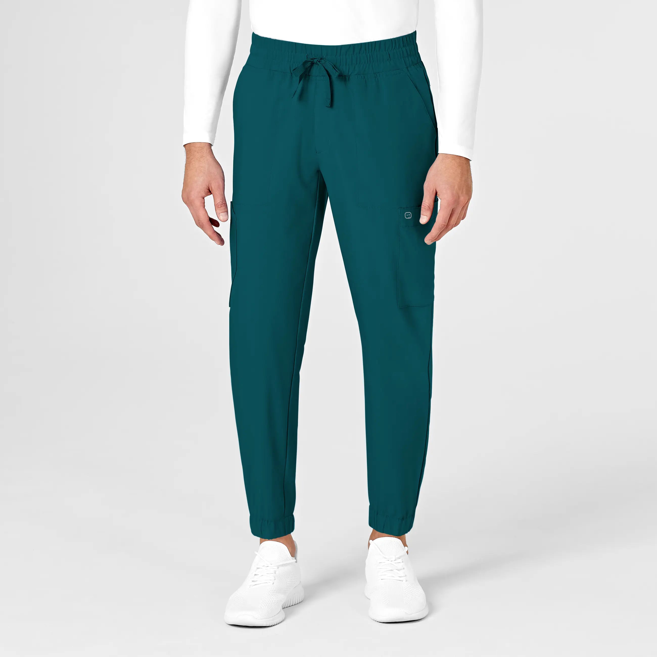 Sweet Breath Wink Men's W123 Cargo Jogger Scrub Pant - Caribbean Blue