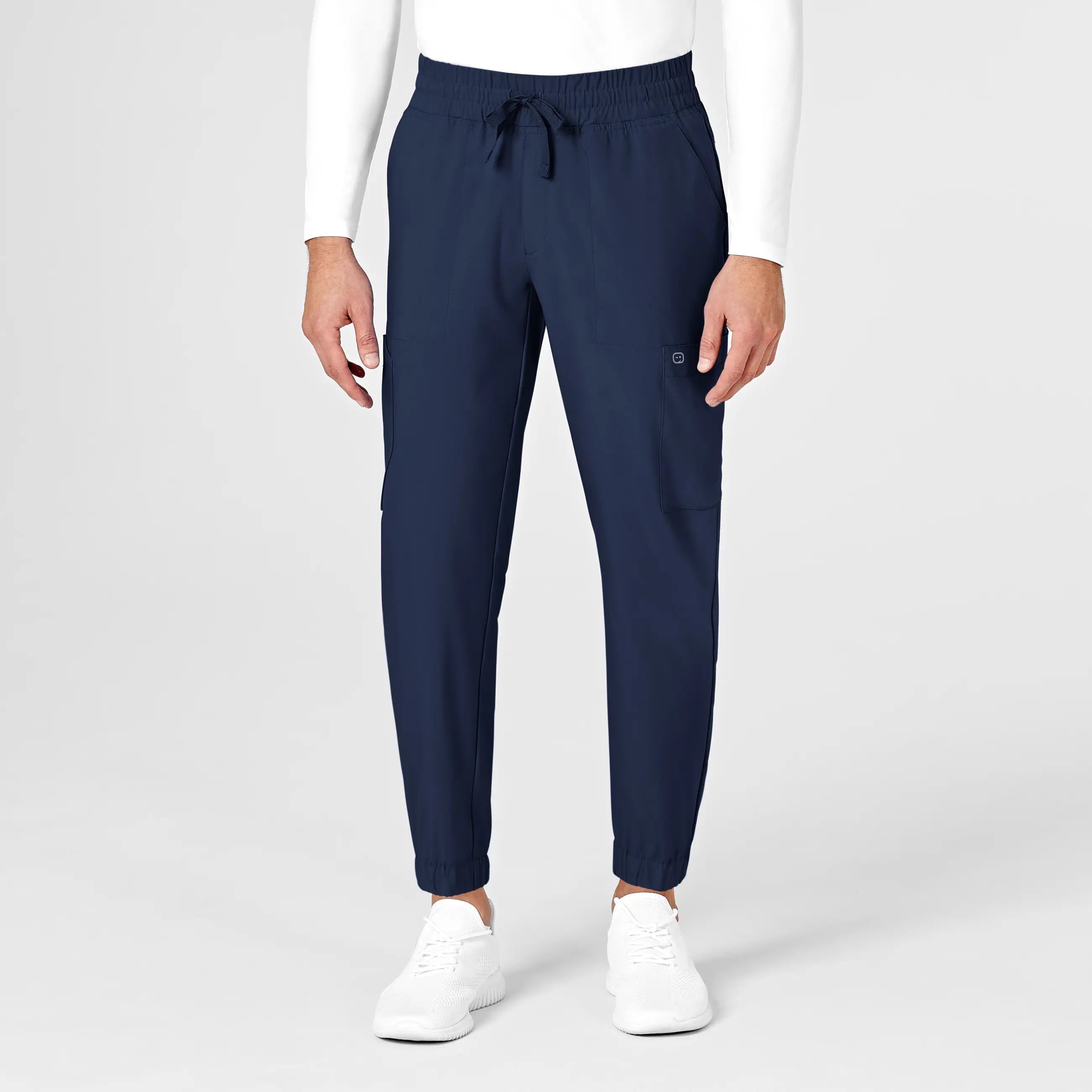 High-end Design Wink Men's W123 Cargo Jogger Scrub Pant - Navy