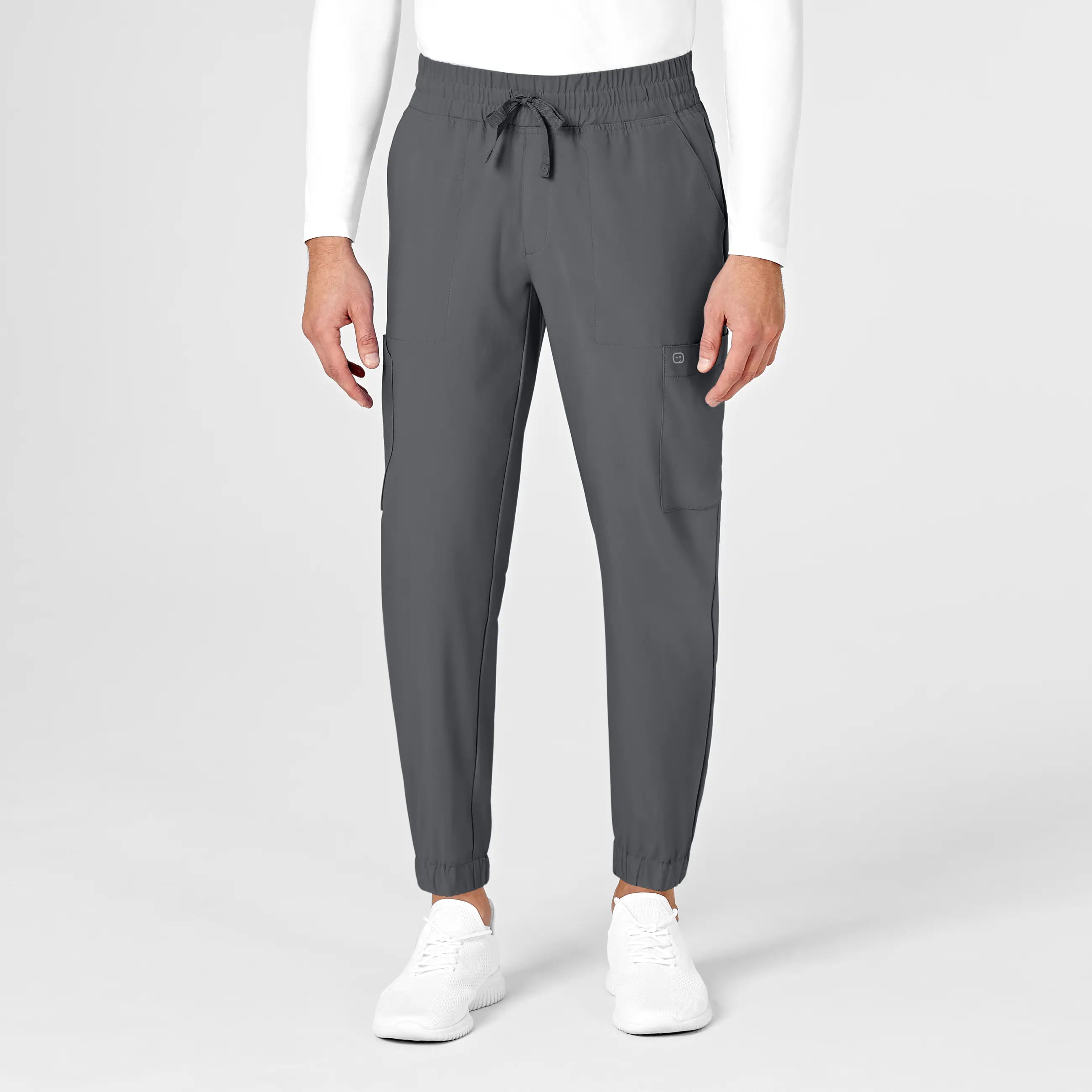 Printed Patterns Wink Men's W123 Cargo Jogger Scrub Pant - Pewter