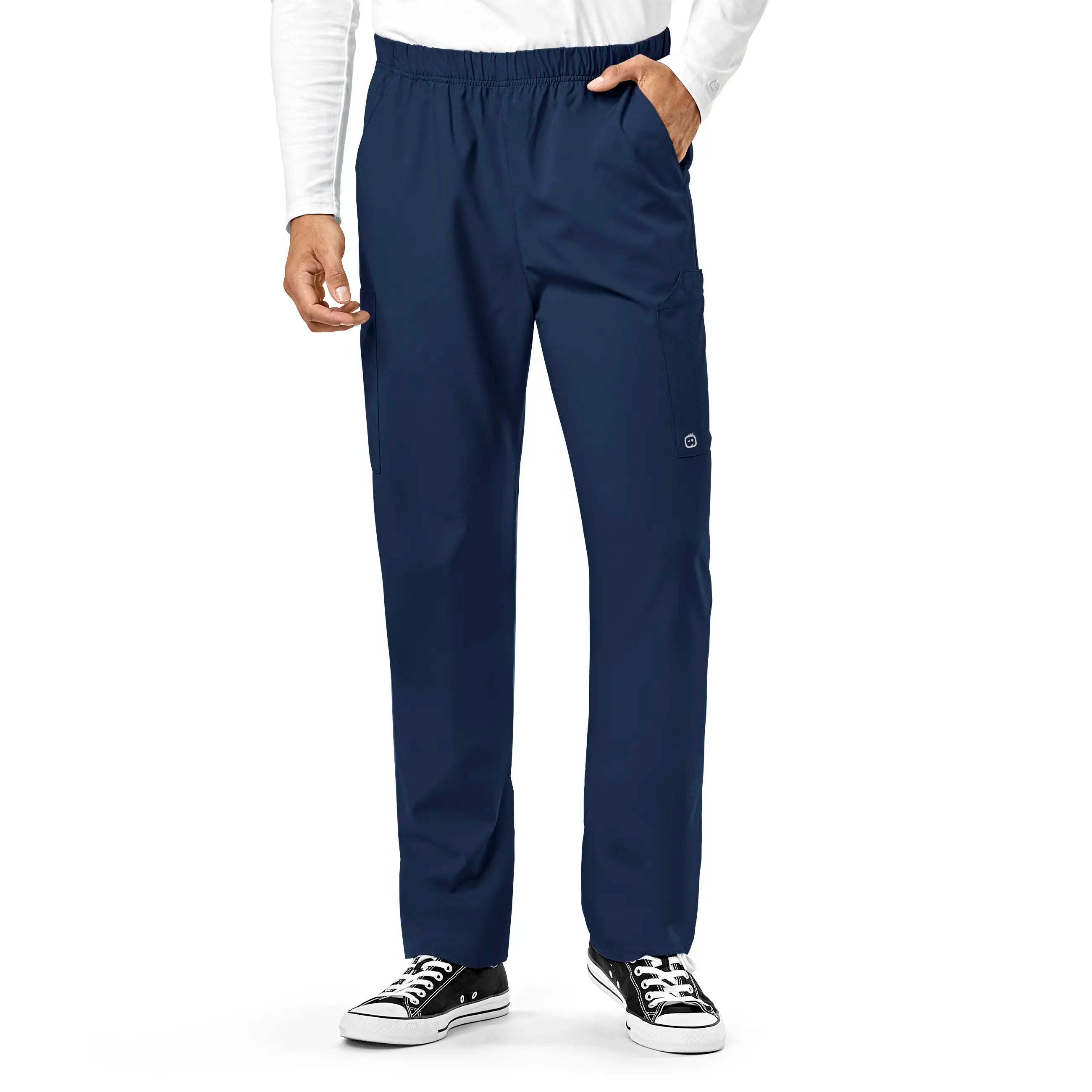 Relaxed Fit Wear Wink Unisex Multi-Cargo Scrub Pant - Navy