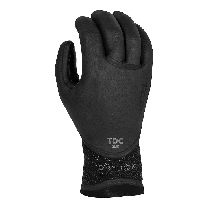 Sexy Fun Xcel Drylock Texture Skin 5 Finger 3mm Gloves-Black