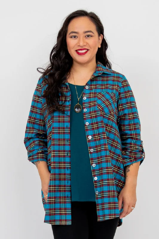 Effortless Dressing Celine Tunic, Telly Plaid, Cotton
